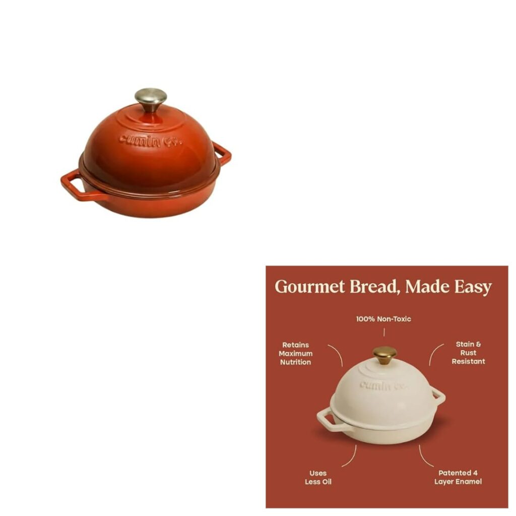 Cast Iron Dutch Oven | Non Toxic Non Stick Biryani Pot with Lid