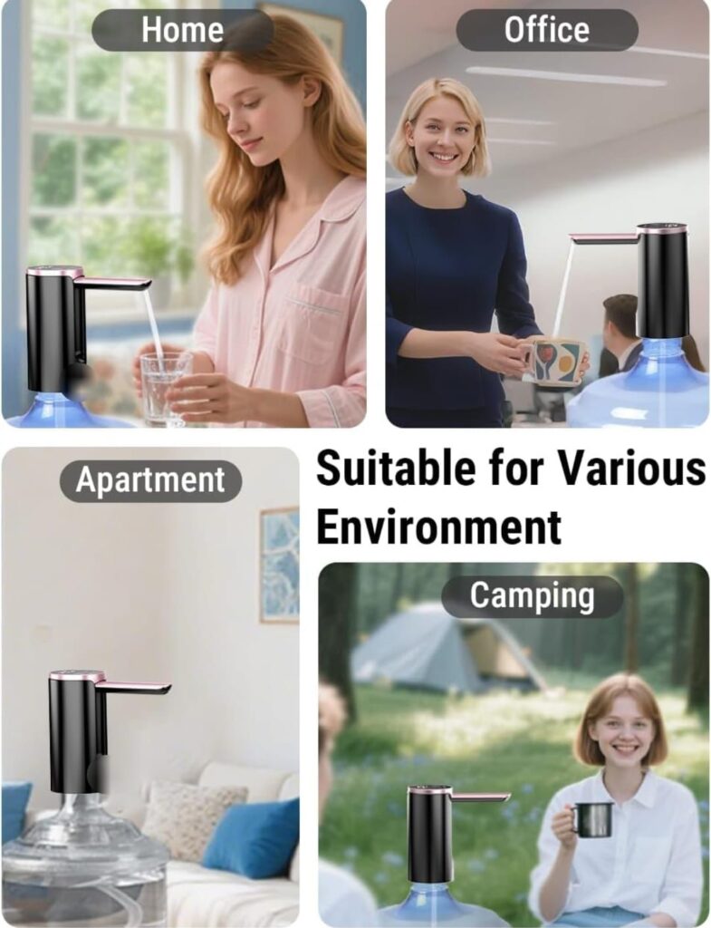 Portable Wireless Water Dispenser Pump for 20 Litre Bottle, Automatic Water Pump with Led Digital Display,