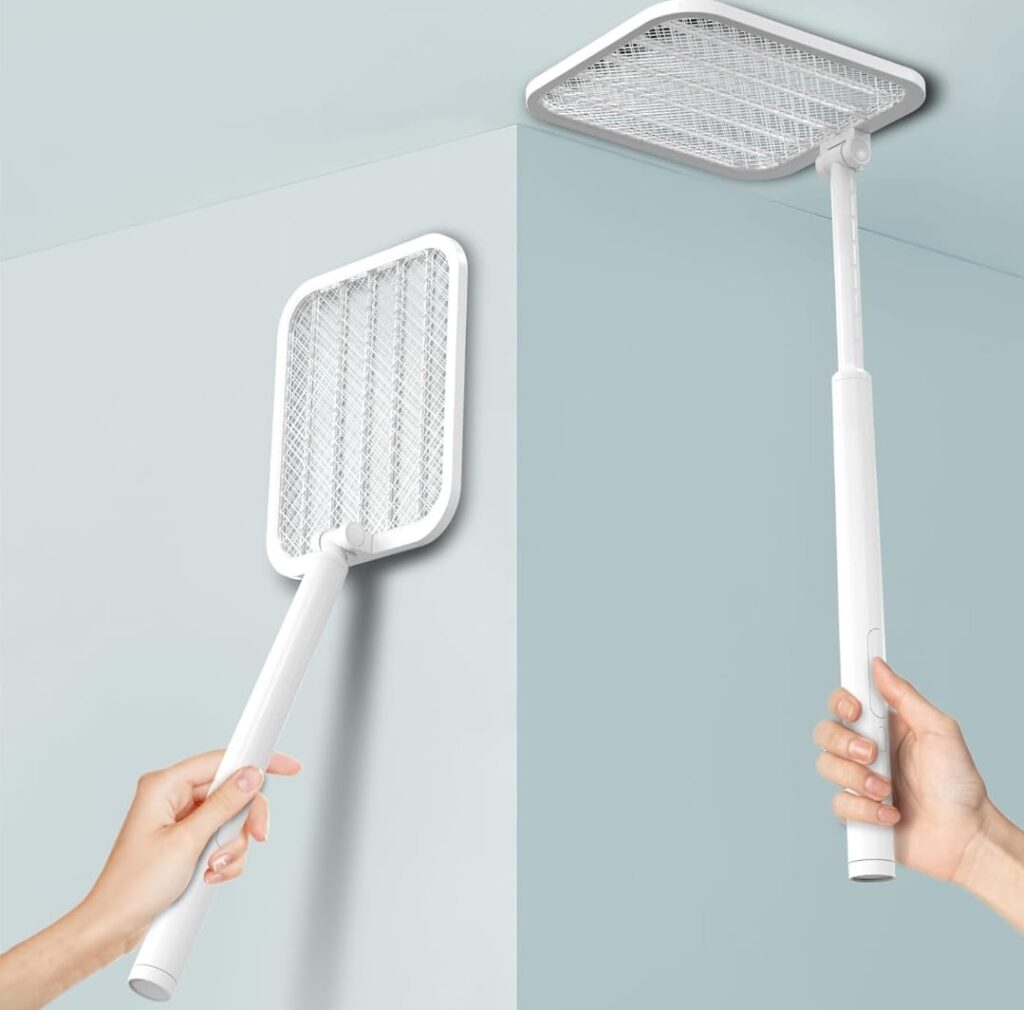 2025 New Foldable Mosquito Killer Racket with UV Light, India High-end Manufacturing, 1200mah