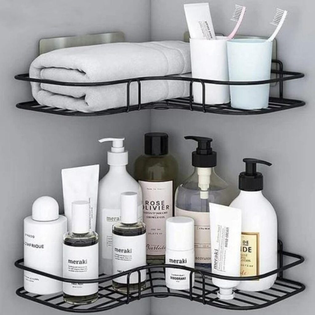 Self Adhesive Bathroom Corner Shelf